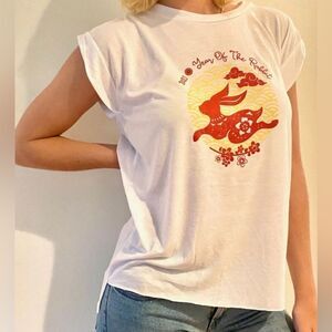 Slightly Buddha Year Of The Rabbit Muscle Tee Size L
